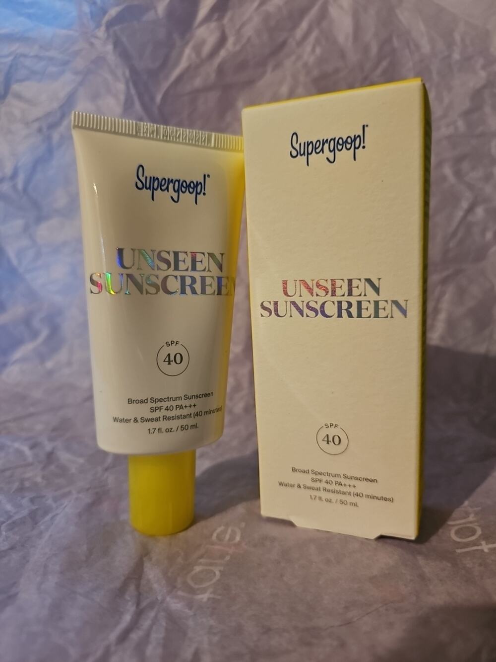 NEW Supergoop! Unseen Sunscreen SPF 40 1.7 fl oz Invisible Broad Spectrum